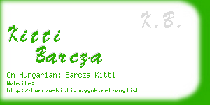 kitti barcza business card